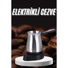 Marsilyan Paslanmaz Çelik Türk Kahvesi Makinesi 6 Fincan Kpasiteli Elektrikli Cezve