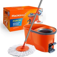 Marmara Avm Force Pedallı Otomatik Temizlik Seti, Döner Mekanizmalı 360 Başlıklı Mikrofiber Paspas