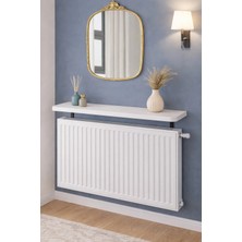 Maison Luré Oval Kesim Petek Üstü Uçan Raf Dresuar 60 x 18 cm Beyaz