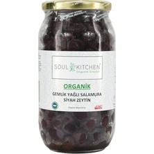 Marmara Avm Soul Kıtchen Organik Ürünler Gemlik Yağlı Salamura Siyah Zeytin 700 G