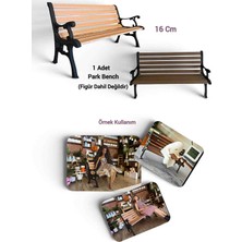 Salıncak Torpido/ Masa Üstü Süsü 1 Adet Dekoratif Park Bench Dekor 3D Art 16 cm (Kendinden Yapıskanlı)