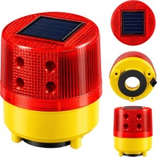 Sepetopia PM-39274 Solar Enerjili Mıknatıs Tabanlı Kırmızı Ikaz Uyarı Lambası