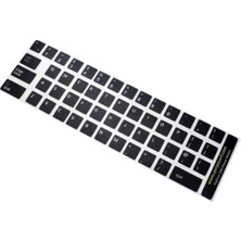 Marmara Avm Ingilizce Uk Klavye Sticker, Uk English Keyboard Sticker, Uk Düzeni, Siyah Zemin, Beyaz Harfler, Tüm Tuşlar Için, Kolay Uygulama