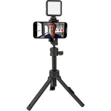 Marmara Avm F3 Mini Tripod & Selfie Çubuğu; 2’si 1 Arada, Bluetooth Uzaktan Kumanda, 75 cm Uzayabilen, 2,5 kg Taşıma Kapasiteli, Telefon & Kamera Uyumlu