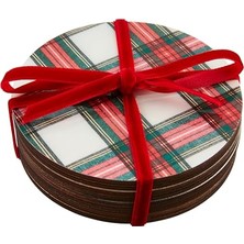 Marmara Avm Tartan Lake Bardak Altlığı, Beyaz, 4" Çap
