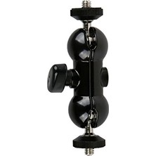Marmara Avm St-24 Çift Küresel Başlıklı Mini Mafsallı Kol | 1/4” Vida | Kamera, Monitör ve LED Işık Aparatı