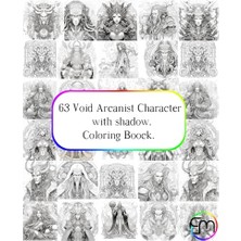 Marmara Avm 63 Void Arcanist Karakteri, Gölge Temalı Boyama Kitabı, Ispanyolca Baskı