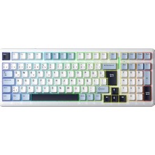 Marmara Avm F99 Türkçe Q Mekanik Klavye, Graywood V4 Switch, 3 Modlu Kablosuz, Rgb, Makro, Hot Swap, Lacivert