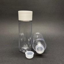 Marmara Avm 100 cc Silindir Kalın Sert Şişe, Beyaz Kalın Kapaklı, 100 ml Kör Tıpalı, Ağız Çapı 24 Mm, 10 Adet