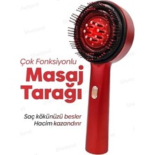 Marmara Avm Saç Güçlendirici Masaj Tarağı, Serum Hazneli, Kırmızı Işık Teknolojili, Dökülmeye Karşı Bakım