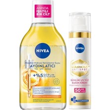 Marmara Avm SPF50 LUMINOUS630 Thiamidol Leke Karşıtı Güneş Koruyucu Krem 40 ml ve Micellar Makyaj Temizleme Suyu 400 Ml, C Vitamini, Güneş Lekesi Karşıtı, Aydınlatıcı