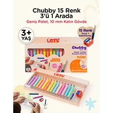 Let's Süper Jumbo Boya Kalemi 15 Renk 3'ü 1 | Lets