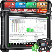 Marmara Avm Tarayıcı Maxicheck MX900,2026 Abd Ver. MK900 MK900BT, Can Fd & Doıp | 3 K+Çift Yönlü Tarama Aracı, Maxicom MK808S MX808S MK808BT Pro, Aktif Testler, 40+ Sıfırlama, Tüm Sistem Teşhis, Fca