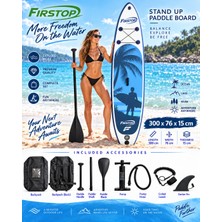 Firstop HMI101 300X76X15 cm Şişme Sup Board  Stand Up Paddle Board – Pompa Kürek Seti – 200 kg Taşıma Kapasiteli