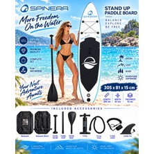 Spinera HMI105 305X81X15 cm Şişme Sup Board  Stand Up Paddle Board – Pompa Kürek Seti – 200 kg Taşıma Kapasiteli