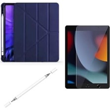 Marmara Avm iPad 7. 8. 9. Nesil 10.2 Inç ile Uyumlu Standlı Tablet Kılıfı + Ekran Koruyucu + Dokunmatik Stylus Kalem