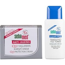 Marmara Avm Cilt Bakım Seti - Q10 Yaşlanma Karşıtı Krem - Clear Face Temizleyici Yüz Toniği 150 ml