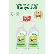 Baby's Green 2 li ' set  Organik Bebek Banyo Jeli Hassas Ciltlere Özel Göz Yakmayan Formül