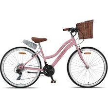 Marmara Avm Retro Classic 26 Jant Bisiklet; Shimano 21 Vites, Hasır Sepetli Vintage Şehir Bisikleti