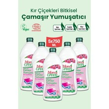 Mom's Green 5 'li Set Bitkisel Kır Çiçekleri Çamaşır Yumuşatıcı 200 Yıkama ( 750 ml x 5 Adet )