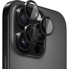 Marmara Avm Apple iPhone 16 Pro Uyumlu Tekli Siyah Kamera Lens Koruma Camı