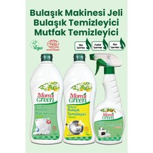Mom's Green 3'lü Set Bitkisel Bulaşık Makinesi Jeli + Elde Bulaşık Limon + Mutfak Sprey ( 750 ml x 3 )