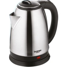 Lorenzo Mercy Çelik Kettle 1,8 L Kapasite Gizli Rezistans ve Otomatik Kapanma Özelliğiyle