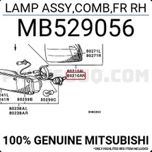 Depo Galant 1988-1992 Sinyal Lambası Sağ . (Oem NO:MB529056)