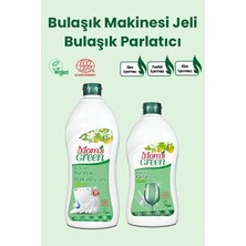 Mom's Green 2'li Set Bitkisel Bulaşık Makinesi Jel Temizleyici 750 ml ve Bitkisel Bulaşık Parlatıcı 500 ml