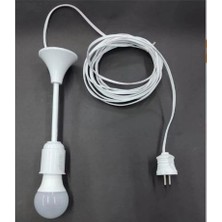 Marmara Avm 10 Metre Seyyar Lamba Kablosu, LED Lamba 2x0.75, Tij Duy, Fiş ve Ampul Dahil