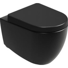 Aqua Bagno Voca Asma Klozet 54 cm, Mat Siyah - Set 2 Parça - DP Kapak Dahil | S.10.21.01.01.02.01