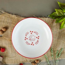 Marmara Avm Red Bird Yemek Tabağı Renkli Porselen 20 cm