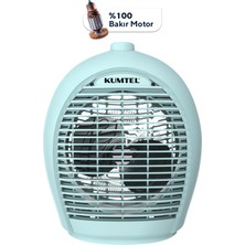 Kumtel Fanlı Isıtıcı 2000 W LX-6331 Mavi