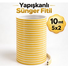 Nublado Yapışkanlı 5x2=10 Metre (Beyaz) Kapı Pencere Bandı Fitili Soğuk Izolasyon Kauçuk Bantları