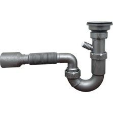 Koldoor Donau Lavabo Eviye Sifonu S Tipi Körüklü .ø40 - 50 mm Çıkşlı