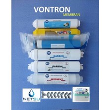 Netsu - Vontron Membranlı 6 lı Su Arıtma Filtre Seti, Kapalı Kasa Su Arıtma Cihazı Filtresi,