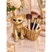 Forevv Dekoratif Kedi Figürlü Saksı ve Düzenleyici – Polyester – 20 x 10 cm