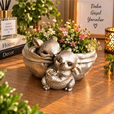 Forevv Dekoratif Hayvan Figürlü Masaüstü Organizer – Anahtarlık Takı Toka Kalem Düzenleyici Çok Amaçlı Dekoratif Kase Polyester 11X18 cm