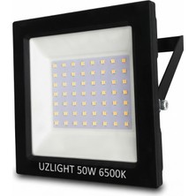 Uzlight 50W LED Projektör Siyah Kasa Beyaz 6500K Dış Mekan