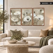 Akıllı Kağıt Yapışkanlı Keçe Tablo - Poster Çiçek (Model- 26)
