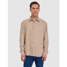Pierre Cardin Camel Comfort Fit Uzun Kollu Gömlek 50331430 VR233