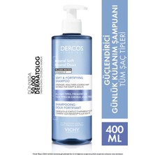 Vichy Dercos Mineral Soft Şampuan 400 ml Tüm Saç Tipleri için Doğal Yumuşaklık ve Gevşeklik
