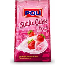 Poli Toz Içecek Poli Sütlü Çilek Aromalı Sıcak Içecek Tozu 250 gr – Pratik ve Lezzetli Toz Içecek