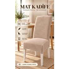 Loselya Vizyon Mat Kadife Ultra Soft Yumuşak Esnek Sandalye Kılıfı - Yüksek Sırtlı Sandalye Uyumlu - Tam Koruma
