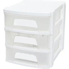 Veraura Lifestyle Tonton - No:1 Çekmece 3 Katlı 21.5X16.5X18.5 cm - Siyah Veya Beyaz Renk Gönderilir