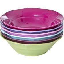 Rice Melamine Çukur Tabak Seti Renkli (6 Adet)