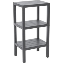 Veraura Lifestyle 3 Raflı Gri Modüler Ünite Plastik 38X29X74 cm