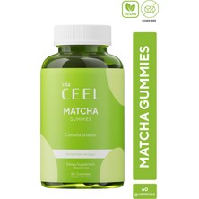 Vita Ceel Matcha Gummy, Yeşil Çay İçerikli Çiğnenebilir Vegan Gummy 60 Adet Şeker İlavesiz