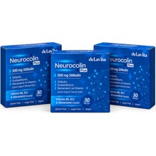 Dellavita Neurocolin Plus 500MG Sitikolin Takviyesi 3lü Ekonomik Paket