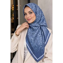 İmaj Butik Indigo Desenli Soft Eşarp